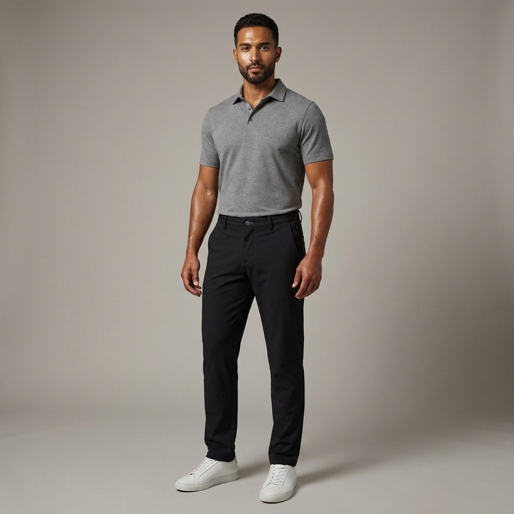 TWILLORY Mens Black Tailored Fit Golf‎ Dress Pants Performance Size 34x30 Tag
